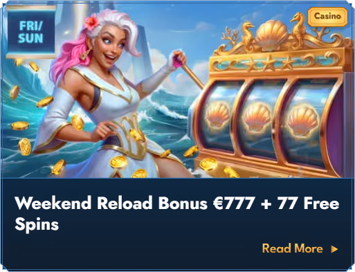 Banner för Casea Casinos veckovisa reloadpaket